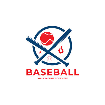 Baseball logo icon vector template.