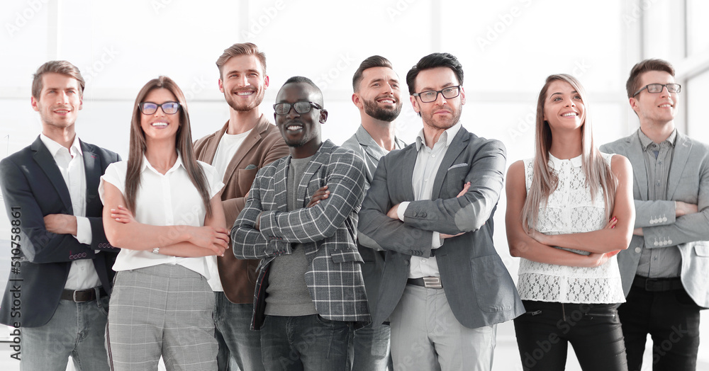 Poster group of successful young people.