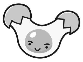 たまごのキャラクターのイラスト