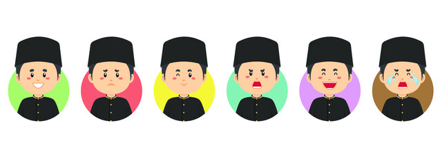 Indonesia Avatar with Various Expression