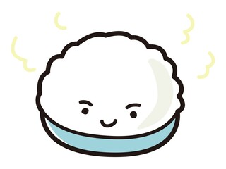 ごはんのキャラクターのイラスト