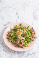 水菜とベーコンのサラダ