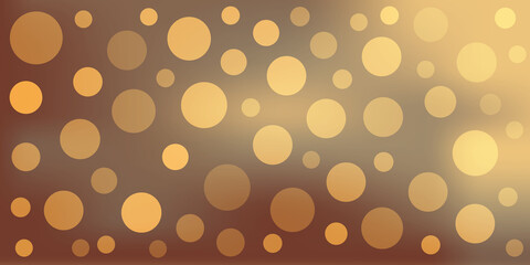 Abstract Brown Colored Spotted Pattern - Random Placed Spots of Various Sizes, Texture with Copyspace, Vector Design on Brown Blurred Background