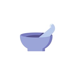Pestle and mortar flat icon