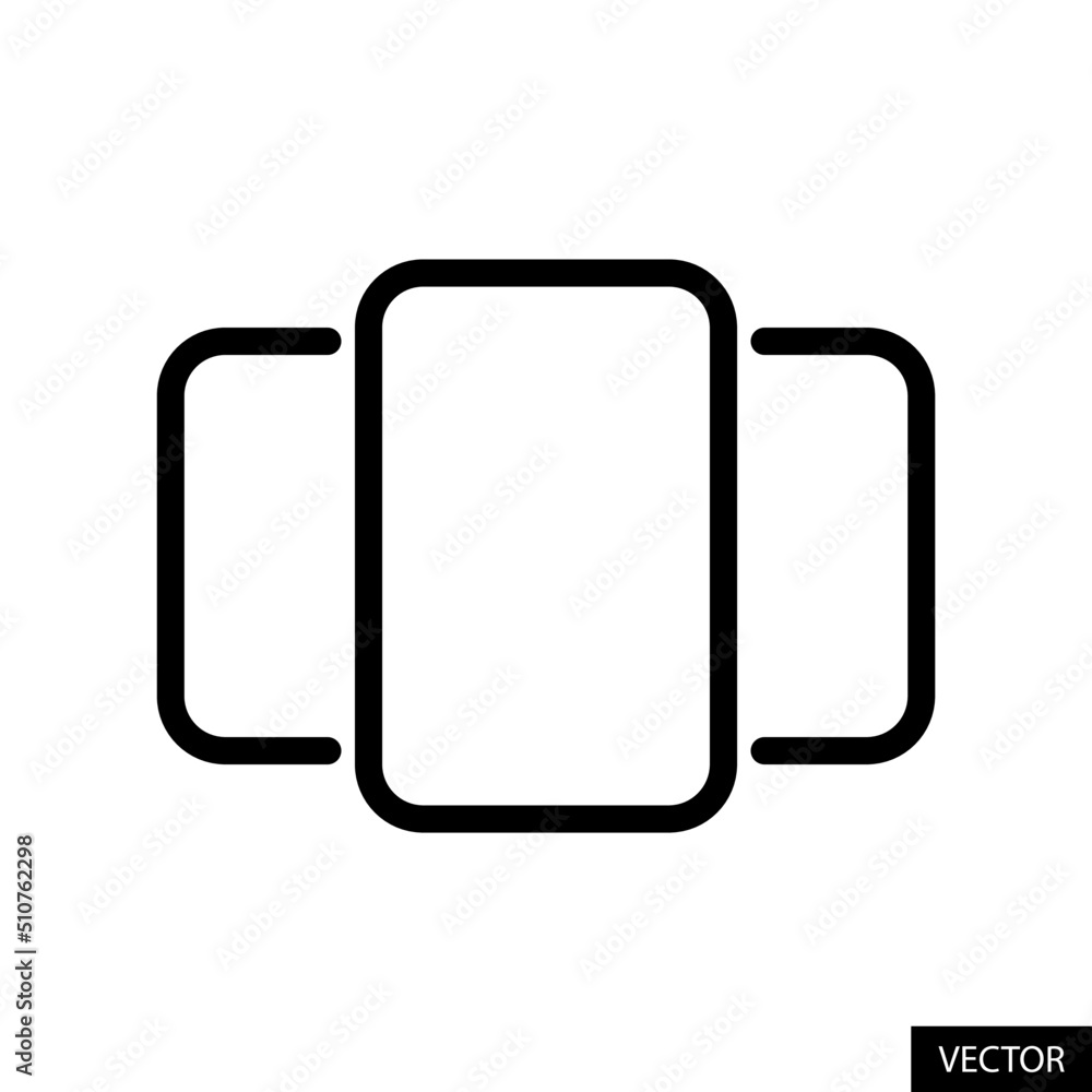 Poster view similar products vector icon in line style design for website design, app, ui, isolated on whit