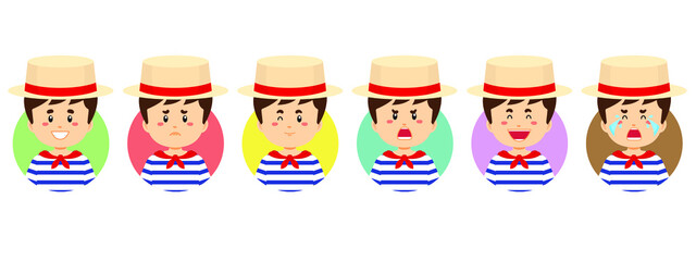 Italians Avatar with Various Expression