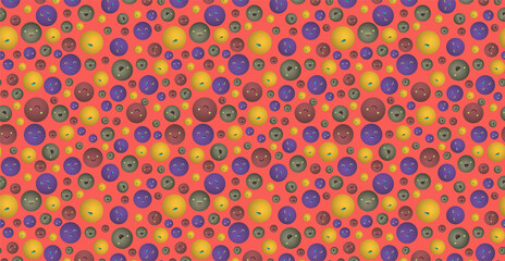 Cute cartoon doodles. Children's background from many emoticons. Suitable for posters, backgrounds, brochures, digital paper, etc.