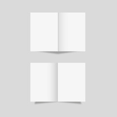 Bi Fold Brochure Mockup A4 Size. 3D Render of Bi-Fold Brochure. Brochure 3D Mockup