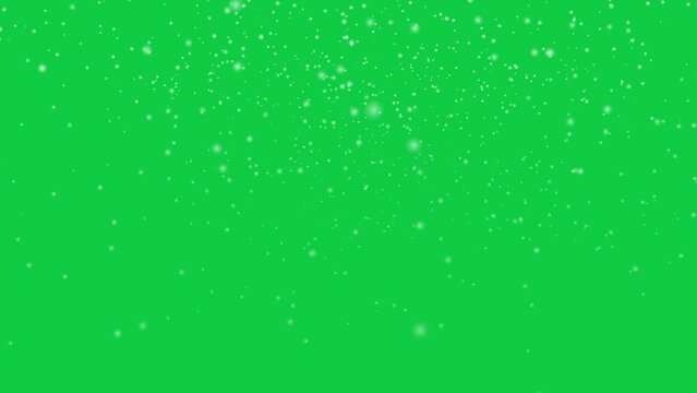 Realistic snow fall on green screen