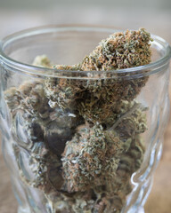 Cannabis buds dried, cured and trimmed 