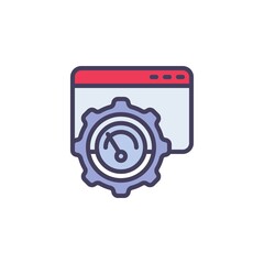 Website optimization filled outline icon