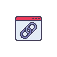 Website link filled outline icon