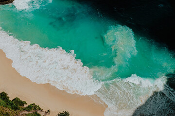 Beautiful landscape of a Broken Beach, located in Nusa Penida Island, the southeast island of Bali, Indonesia.