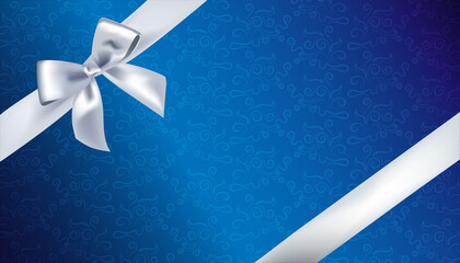 Silver Ribbon luxury blue box