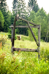 old well of digging at Schidnica, Ukraine