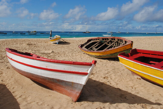 Cap Vert &icirc;le Sal plage bateau peche mer ocean vacances
