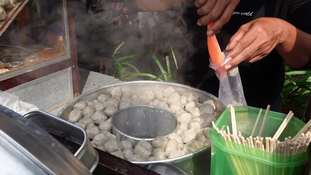 Meatball seller, Indonesia's favorite street food
