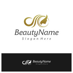 Beauty logo design vector template, Beauty logo concepts illustration.