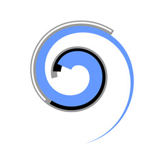 Spiral design element. Abstract icon.