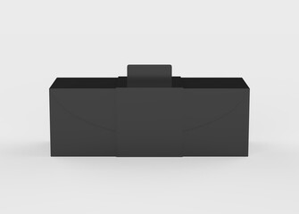 Blank product packaging paper cardboard box. 3d illustration.