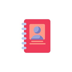 Contact book flat icon