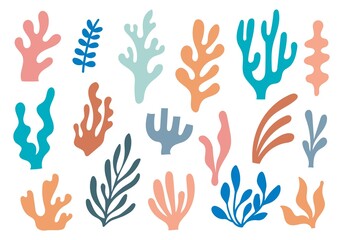 Abstract Seaweed Shape Aesthetic Element Vector Illustration © mhatzapa