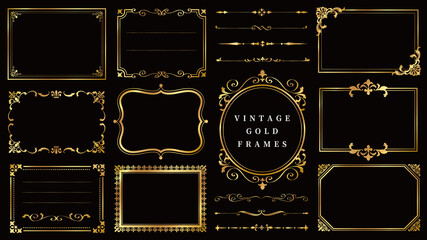 ビンテージゴールドフレームセット