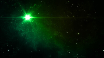 Obraz na płótnie Canvas 宇宙　銀河　星雲　ライト　パーティクル　星屑　星　キラキラ　幻想的　カラフル