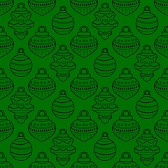 New year seamless Christmas tree balls pattern for fabrics and packaging and gifts and linens and kids