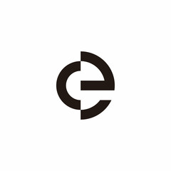 Letter ce ec c e circle geometric symbol simple logo vector - obrazy, fototapety, plakaty