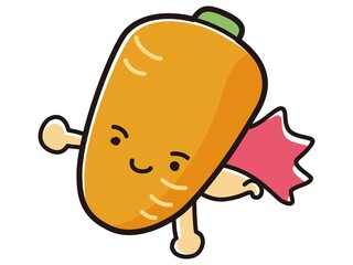 にんじんのキャラクターのイラスト