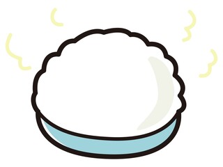 ごはんのキャラクターのイラスト