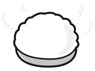 ごはんのキャラクターのイラスト