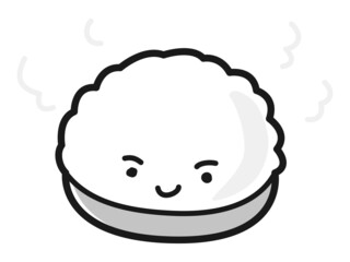 ごはんのキャラクターのイラスト