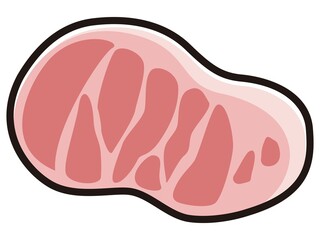 牛肉のキャタクターのイラスト