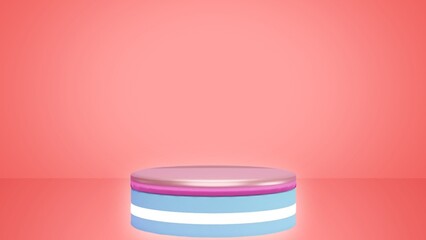 3D illustration Abstract background, mock up scene geometry shape podium for product display.