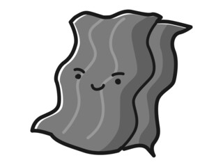 海藻のキャラクターのイラスト