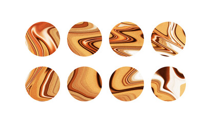 Social media story highlights cover with brown liquid texture
