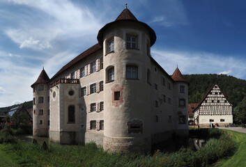 Fototapeta na wymiar Wasserschloss in Glatt, Baden-Württemberg