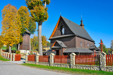 Wooden Church of St. Nicholas. Tymowa, Lesser Poland Voivodeship, Poland