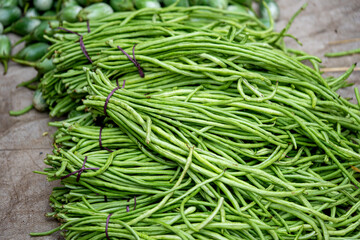 Long beans at the market