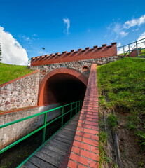 Aqueduct on the Grand Canal of the River Brda in Fojutowo, Kuyavian-Pomeranian voivodeship. Poland - obrazy, fototapety, plakaty