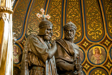 Fototapeta na wymiar Golden Chapel in the Archcathedral Basilica of St. Apostles Peter and Paul. Poznan, Greater Poland Voivodeship, Poland.