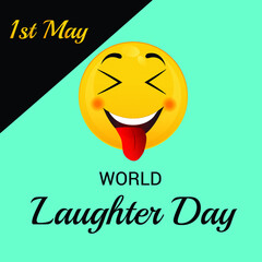 Illustration Of World Laughter day Background.