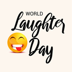 Illustration Of World Laughter day Background.