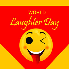 Illustration Of World Laughter day Background.