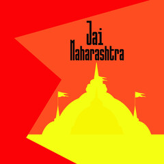 Vector illustration of a Background for Maharashtra Diwas abstract concept banner, known as Maharashtra Day. 