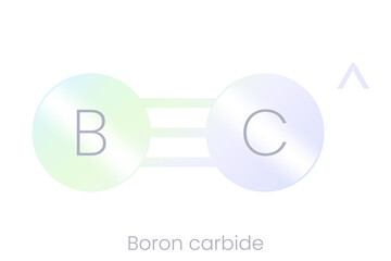 Boron carbide structure icon with gradient. Vector illustration isolated on white background. - obrazy, fototapety, plakaty