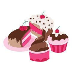 Cartoon Cupcakes Cakes Bunch