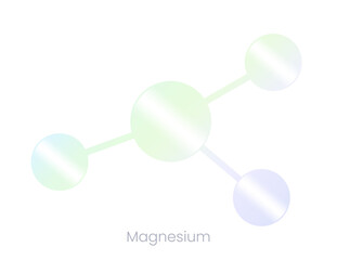 Magnesium structure icon with gradient. Vector illustration isolated on white background.